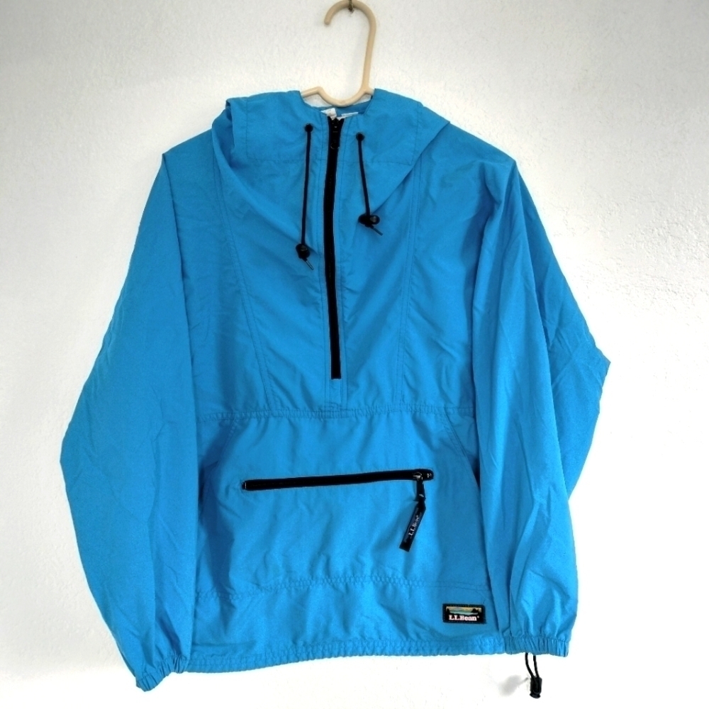 Blue Hooded Windbreaker Jacket